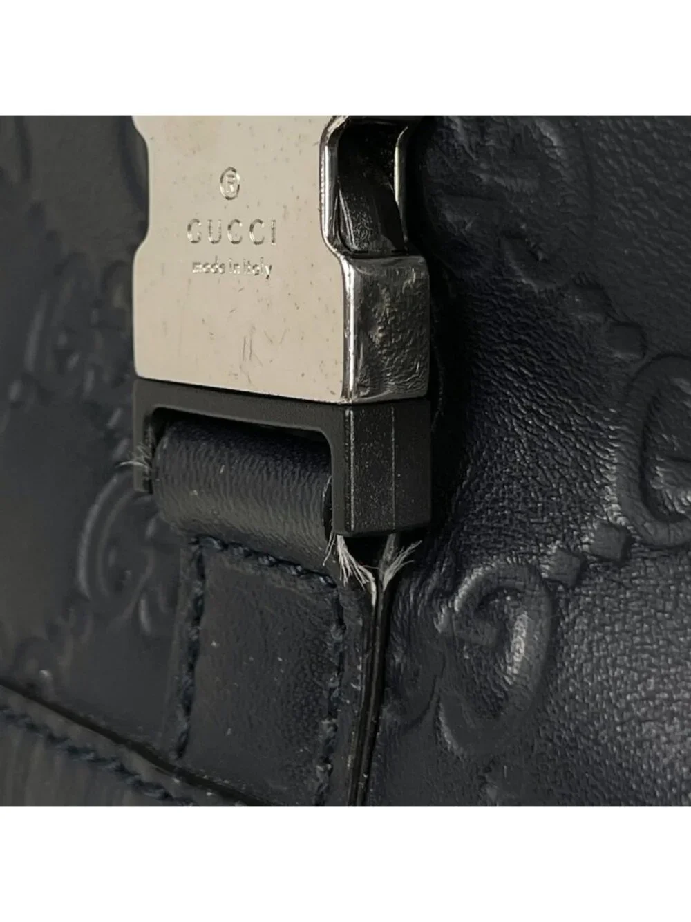 Gucci Backpack Guccissima Leather Navy